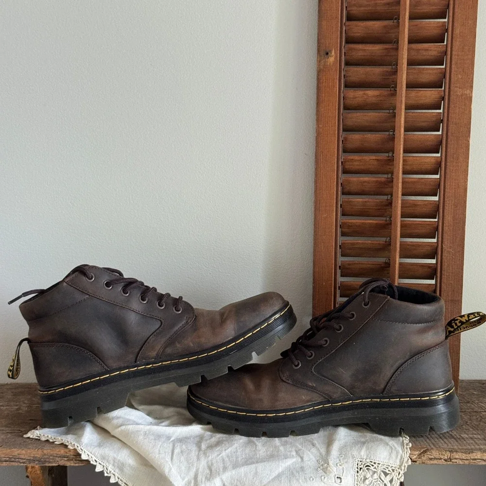 Dr. Martens Bonny Leather Boots Brown Crazy Horse Utility Chukka Men 10 Women 11